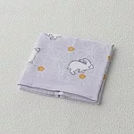 【Towel Museum】Saika日本萬用紗布純棉方巾 ‧ 梅花白兔(紫)