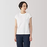 【MUJI 無印良品】女天竺法式袖T恤 XXL 白色