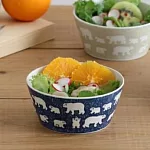 【日本Minoru】北極熊 陶瓷餐碗280ml ‧ 藍