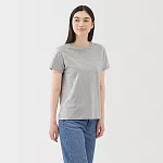 【MUJI 無印良品】女天竺圓領短袖T恤 XXL 灰色