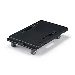 【MUJI 無印良品】縱橫皆可連接聚丙烯平台車/黑約寬27.5x深41x高7.5 cm