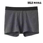 【MUJI 無印良品】男棉天竺拳擊內褲 M 墨灰