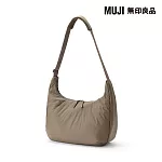 【MUJI 無印良品】撥水加工鋪棉兩用單肩肩背包 駝色