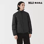 【MUJI 無印良品】男輕量羽絨可攜式立領外套 M 黑色
