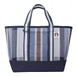 [星巴克]星質感直紋拼接網布提袋