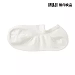 【MUJI 無印良品】女輕薄淺口直角襪23-25cm 柔白