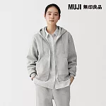 【MUJI 無印良品】女裏毛拉鍊連帽外套 M 灰色
