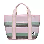 [星巴克]春日條紋網布手提袋