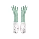 BESTHOT 加長型萬用清潔手套(兩入) M  不加絨綠