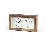 Lemnos Frame 溫度濕度桌鐘 咖啡色