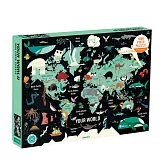 Map of the World Family Puzzle: 1000 Piece Jigsaw Puzzle