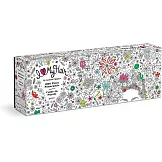 Andrea Pippins Flowers in Your Hair Color-In 1000 Piece Panoramic Puzzle