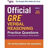 Official GRE Verbal Reasoning Practice Questions, Third Edition, Volume 1