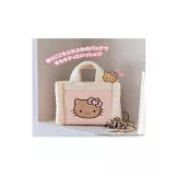 HELLO KITTY可愛單品：仿羊毛提袋（shell pink ver.）