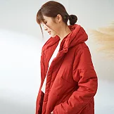 【慢。生活】防風高領中長款夾棉外套 6960FREE橘紅