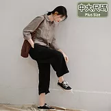 【慢。生活】復古棉麻寬鬆色織細格紋襯衫 25750  FREE 咖啡色