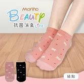 【Morino摩力諾】台製除臭襪_日韓風手繪造型船襪-結點 -黑色