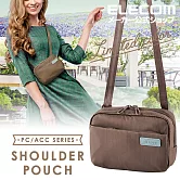 ELECOM 帆布多功能側背包OF03 拿鐵咖