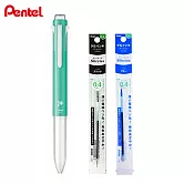 (1筆2芯)PENTEL BGH5 i+五色筆管 翡翠綠