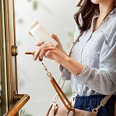 CHENSON真皮鑰匙掛繩 手腕繩 伸縮掛繩(繩+扣組合) 咖啡 (W20910-B)