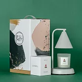 Vana Candles 幾何款香氛蠟燭暖燈禮盒-霧灰白