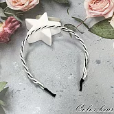 【卡樂熊】彈性纏繞珍珠造型髮箍(兩色)- 黑色