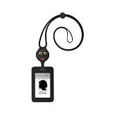 Bone 蹦克  頸掛開窗識別證套｜RFID雙面感應卡夾 - 喵喵貓