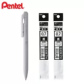 (1筆2芯)PENTEL Calme 靜暮輕油筆 0.7 白桿