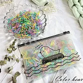 【卡樂熊】基本一次性高彈力塑料橡皮筋/髮束(六色)- 果凍色