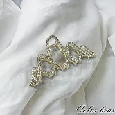 【卡樂熊】輕奢高級感波浪造型抓夾/髮夾(三款)- 水鑽款