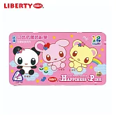 利百代 CC-073 可愛家族抗菌三角色鉛筆12色  粉盒