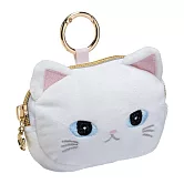 【日本Mark’s】PAUL & JOE 貓咪大頭造型收納包M ‧ 白色