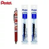 (1筆2芯)PENTEL 限量冬雪物語 極速鋼珠筆0.5 毛線