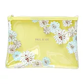 【日本Mark’s】PAUL & JOE 透明扁型收納袋 ‧ 暖黃西洋菊