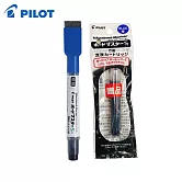 (限量買2送1卡水)PILOT 附板擦白板筆  極細-藍