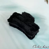 【卡樂熊】暖暖毛絨方框造型抓夾(五色)- 黑色