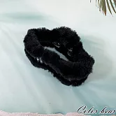 【卡樂熊】暖暖毛絨三角框造型抓夾(五色)- 黑色