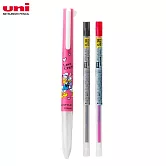 (限量1筆2芯送1)UNI UE3H-258DS 開心筆三色筆筆管+ 0.38mm紅&黑筆芯 唐老鴨&黛絲