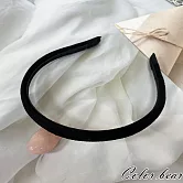 【卡樂熊】麂皮絨糖果色造型髮箍(五色)- 黑色