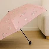 【日本Attain】UPF50+完全遮光 玩耍貓咪 抗UV折傘 ‧ 粉