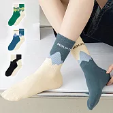 【AnZa】不對稱AB襪個性學生襪休閒襪中筒襪短襪(3入一組)       圖片色