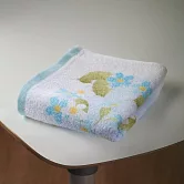 【日本本多毛巾】大阪泉州 純棉毛巾 ‧ 清新小花(藍)