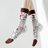 【JDS設計襪】鹿米法國油畫設計中筒襪  *  美女BUILTY