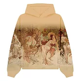 翡冷翠文創藝術滿版帽T｜慕夏《四季》(S-XL) L 四季