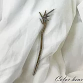 【卡樂熊】鎏光錦瑟系列．古風金屬造型髮簪/盤髮器- 樹枝槍黑