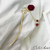 【卡樂熊】錦影流光系列．古風金屬造型髮簪/盤髮器- 金枝落梅