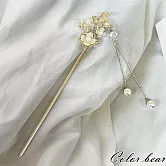 【卡樂熊】錦影流光系列．古風金屬造型髮簪/盤髮器- 雪影輕光