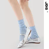 【JDS設計襪】條紋網眼透氣花邊襪  * 素錦流年-藍