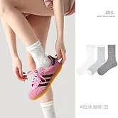 【JDS設計襪】百搭透氣不規則襪   * 白冰海域-白