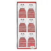 【日本丸真】LISA LARSON 北歐瑞典設計風毛巾  正坐貓咪 紅 正坐貓咪 紅